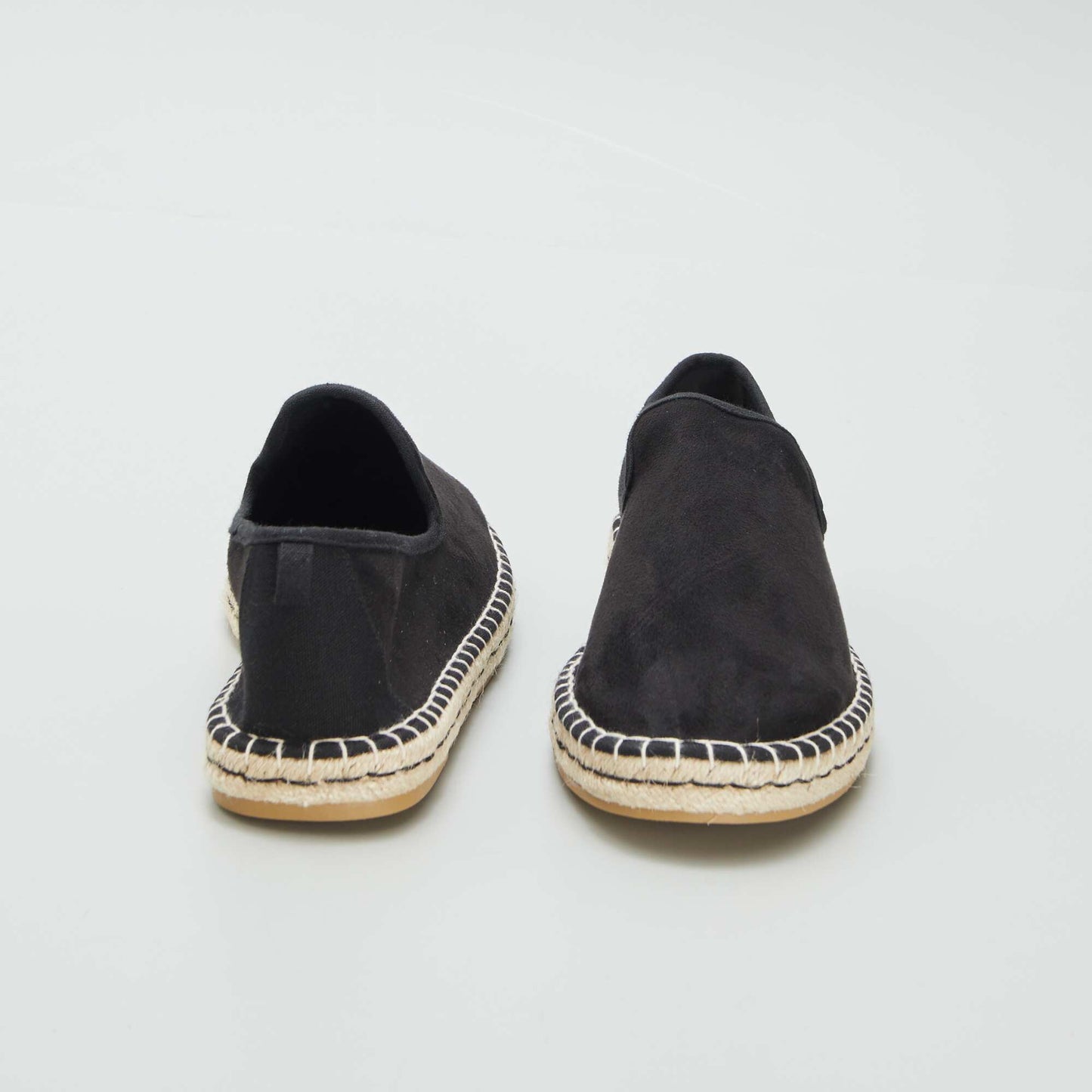 Faux suede espadrilles BLACK