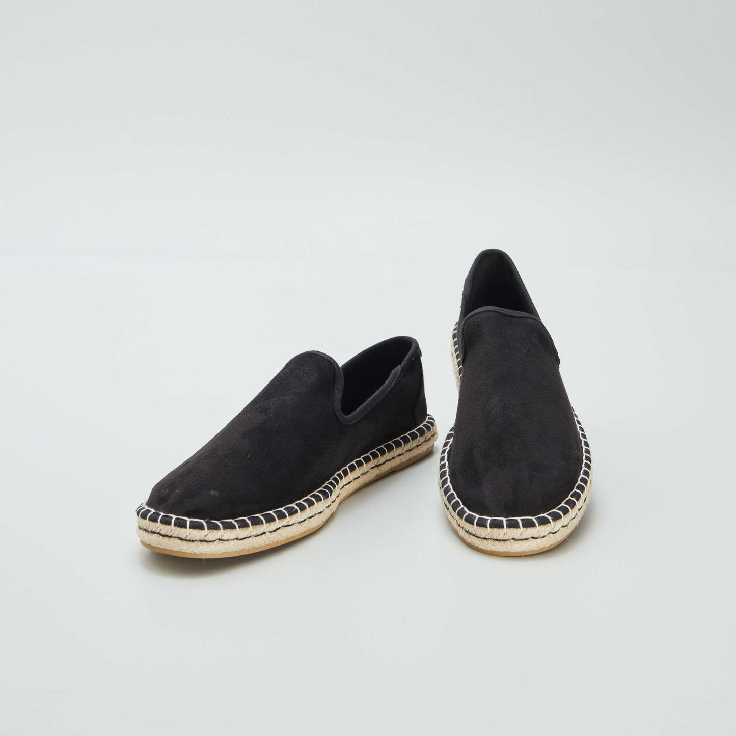 Faux suede espadrilles BLACK