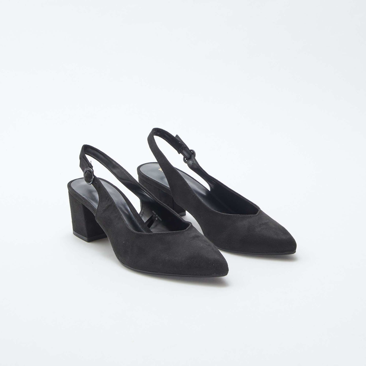 Open pointed toe heels BLACK