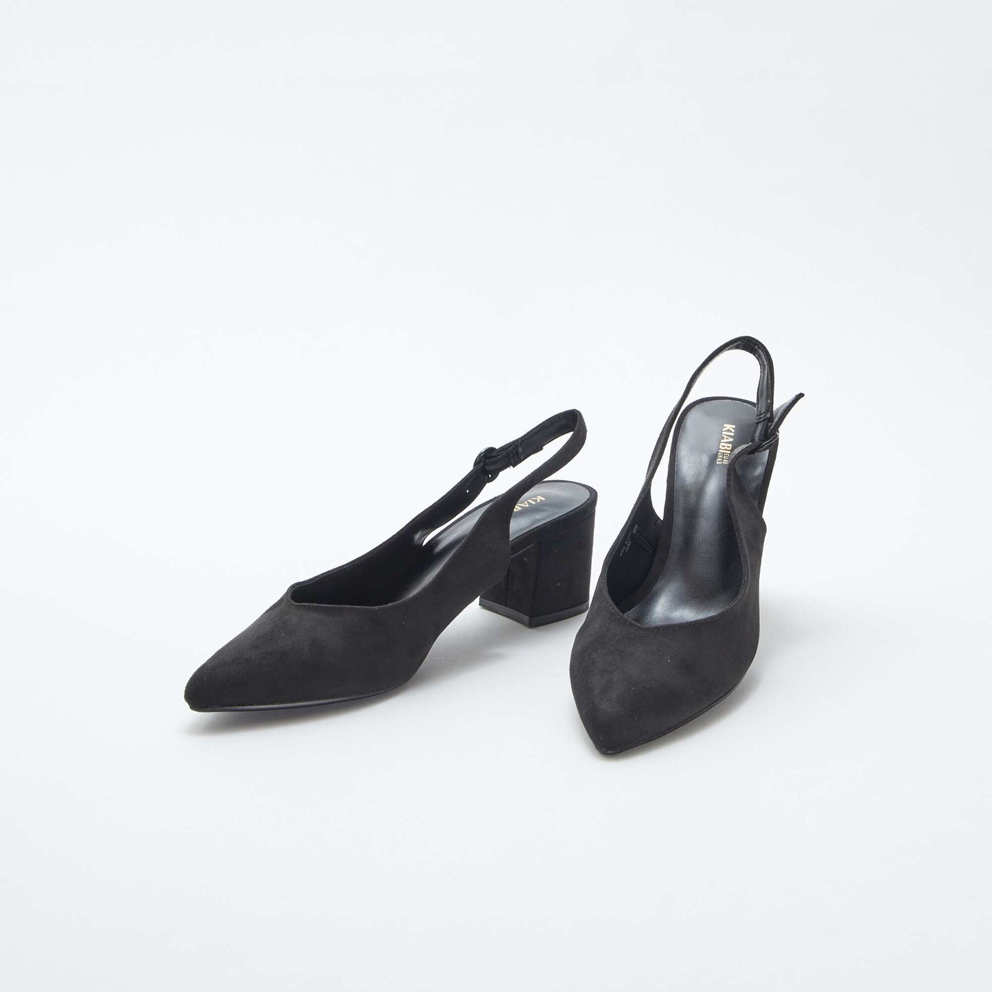 Open pointed toe heels BLACK