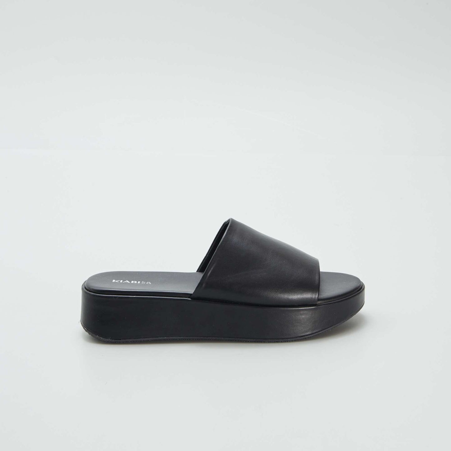 Synthetic platform mules BLACK