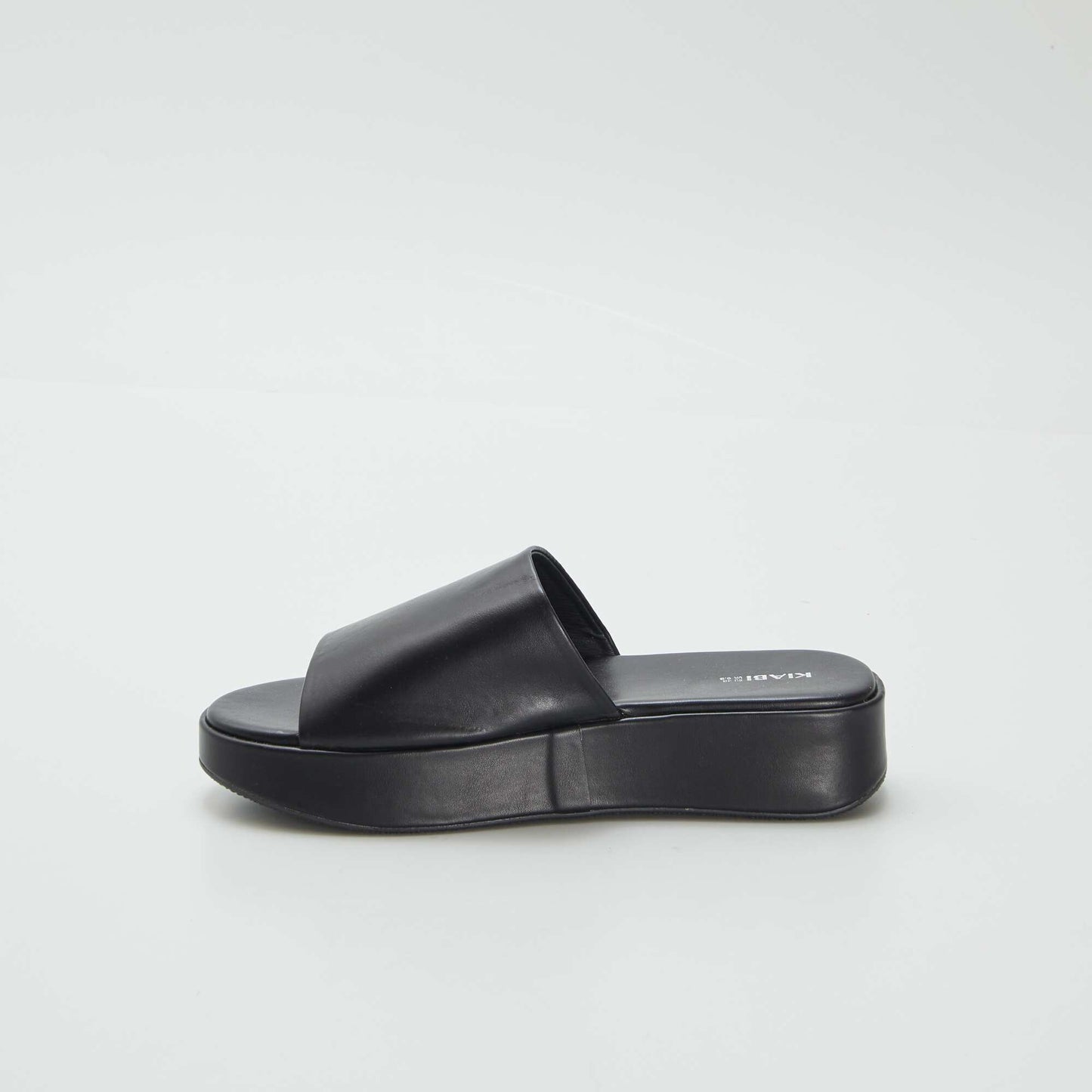 Synthetic platform mules BLACK