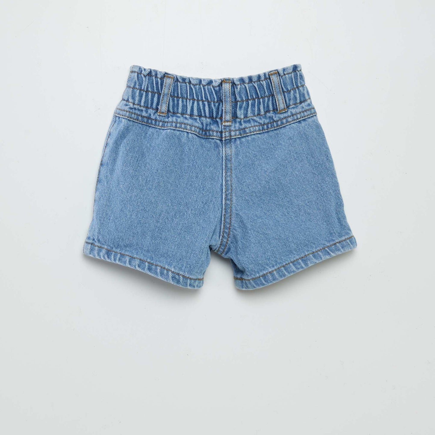 Denim paperbag shorts BLUE