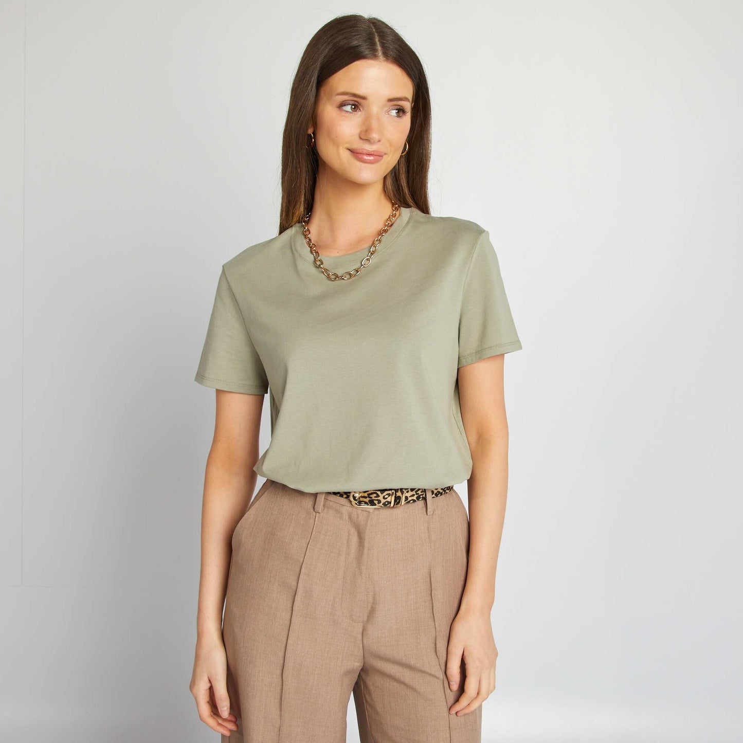 Short-sleeved jersey T-shirt GREEN