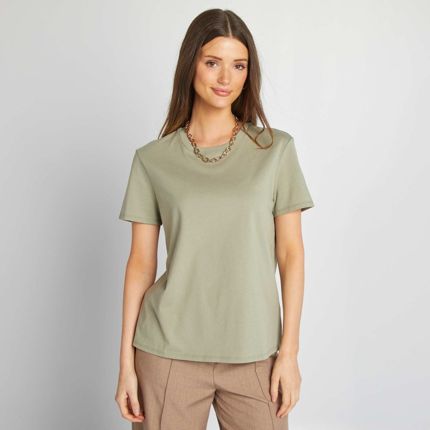 Short-sleeved jersey T-shirt GREEN