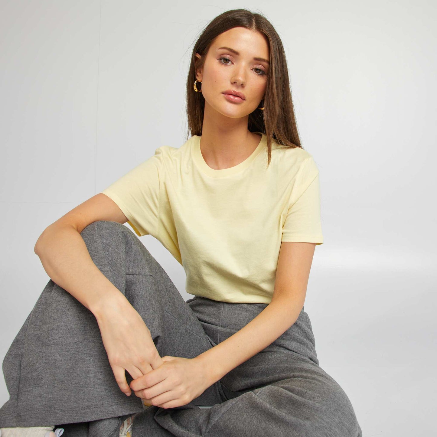 Short-sleeved jersey T-shirt YELLOW