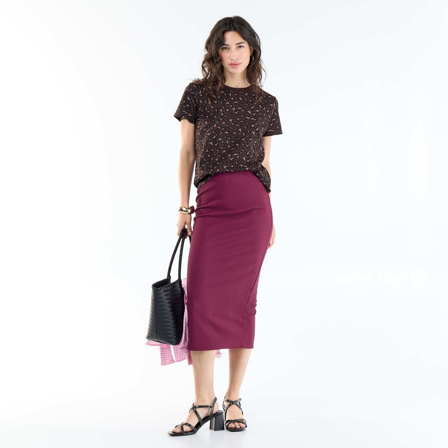 Printed T-shirt BROWN