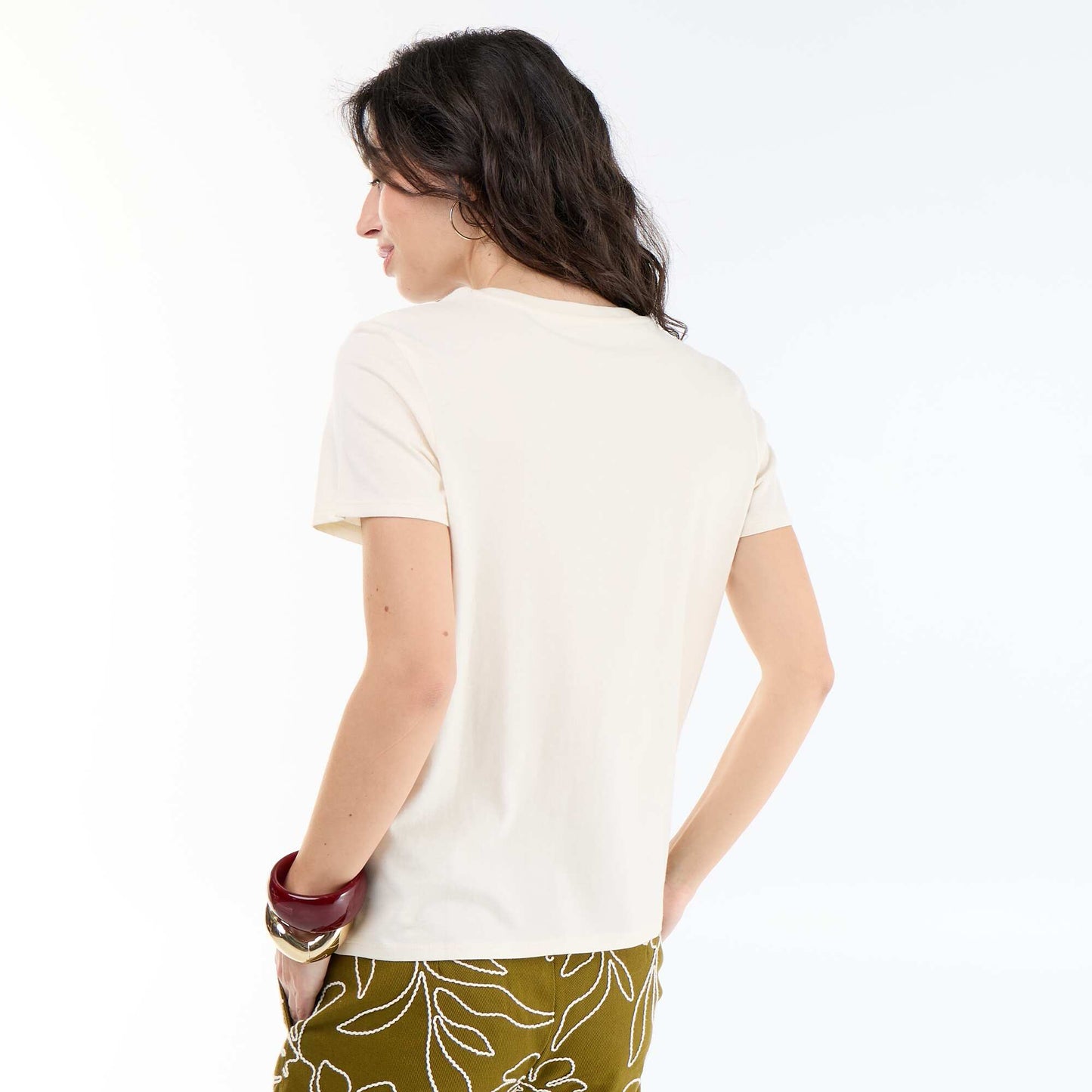 Printed T-shirt WHITE