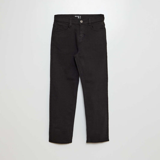 Regular-fit straight-leg jeans black