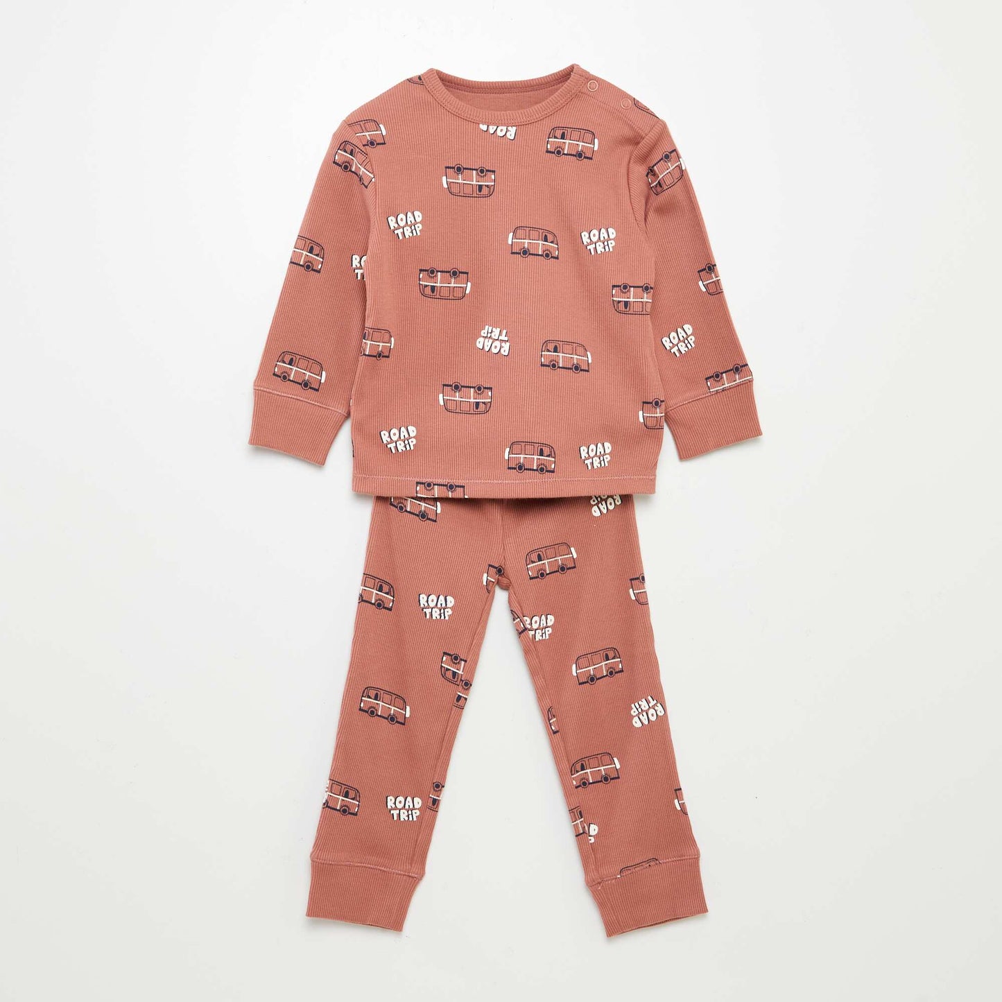 Printed knit pyjamas - 2-piece set RED