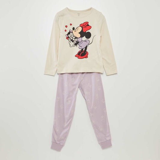 Minnie Mouse გრძელი პიჟამა - 2 ცალი კომპლექტი იასამნისფერი