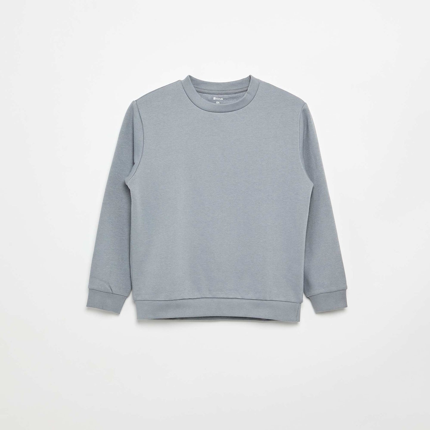 Plain brushed sweatshirt BLUE