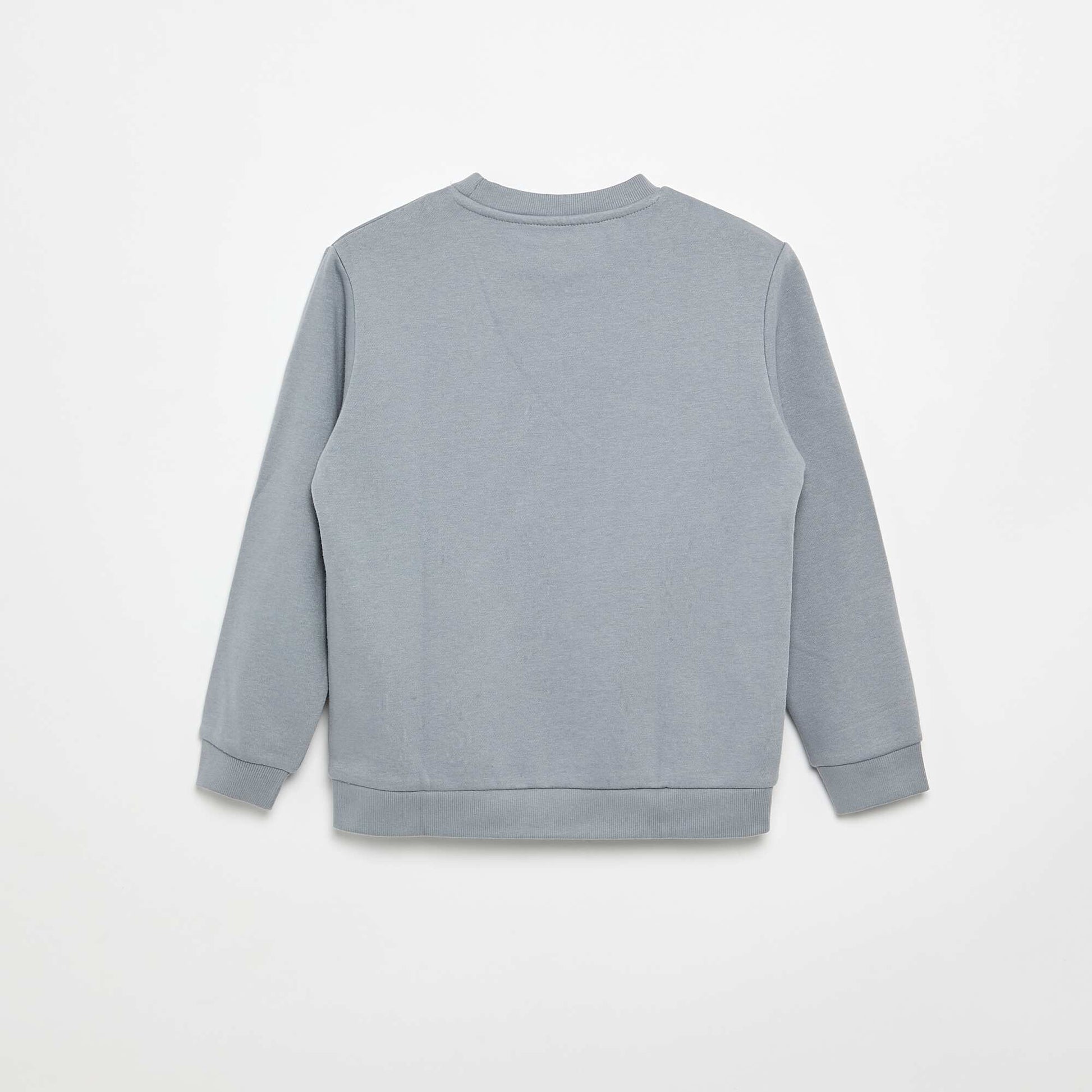 Plain brushed sweatshirt BLUE