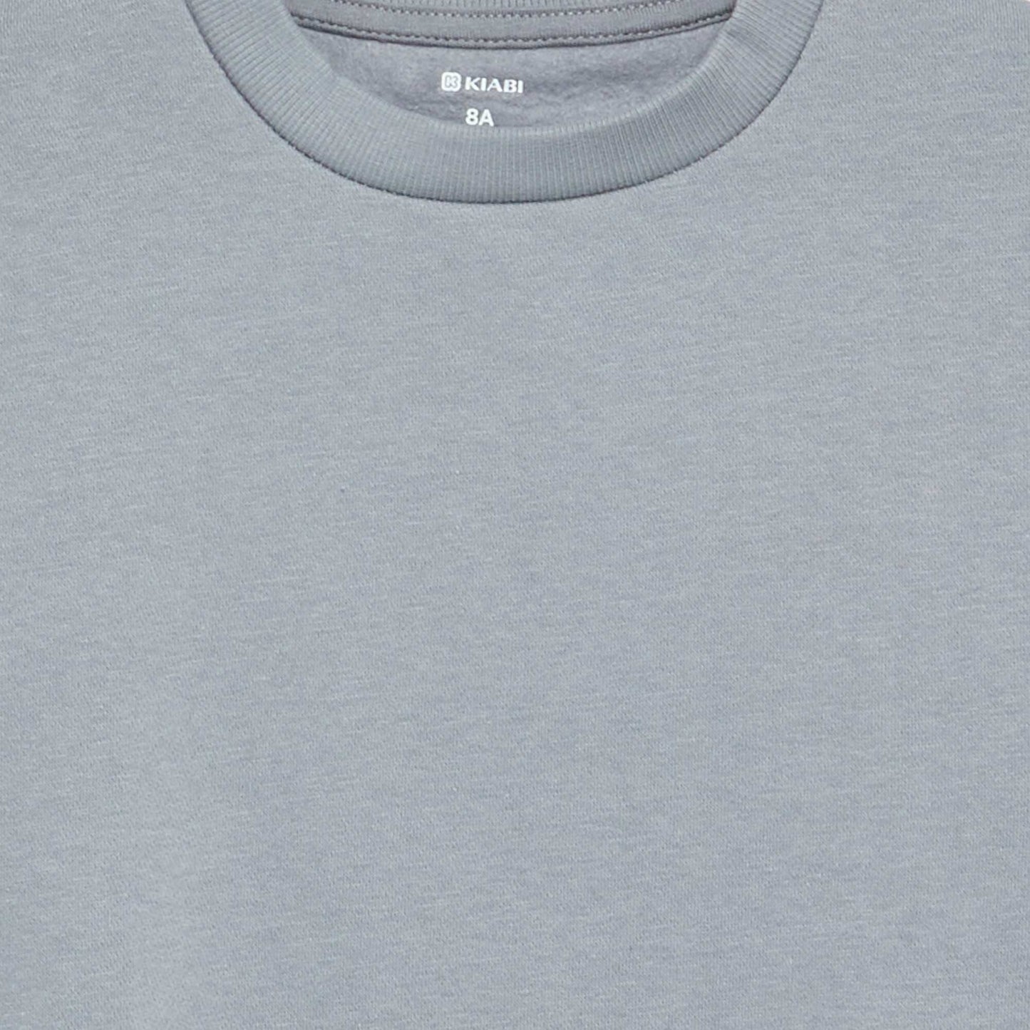 Plain brushed sweatshirt BLUE