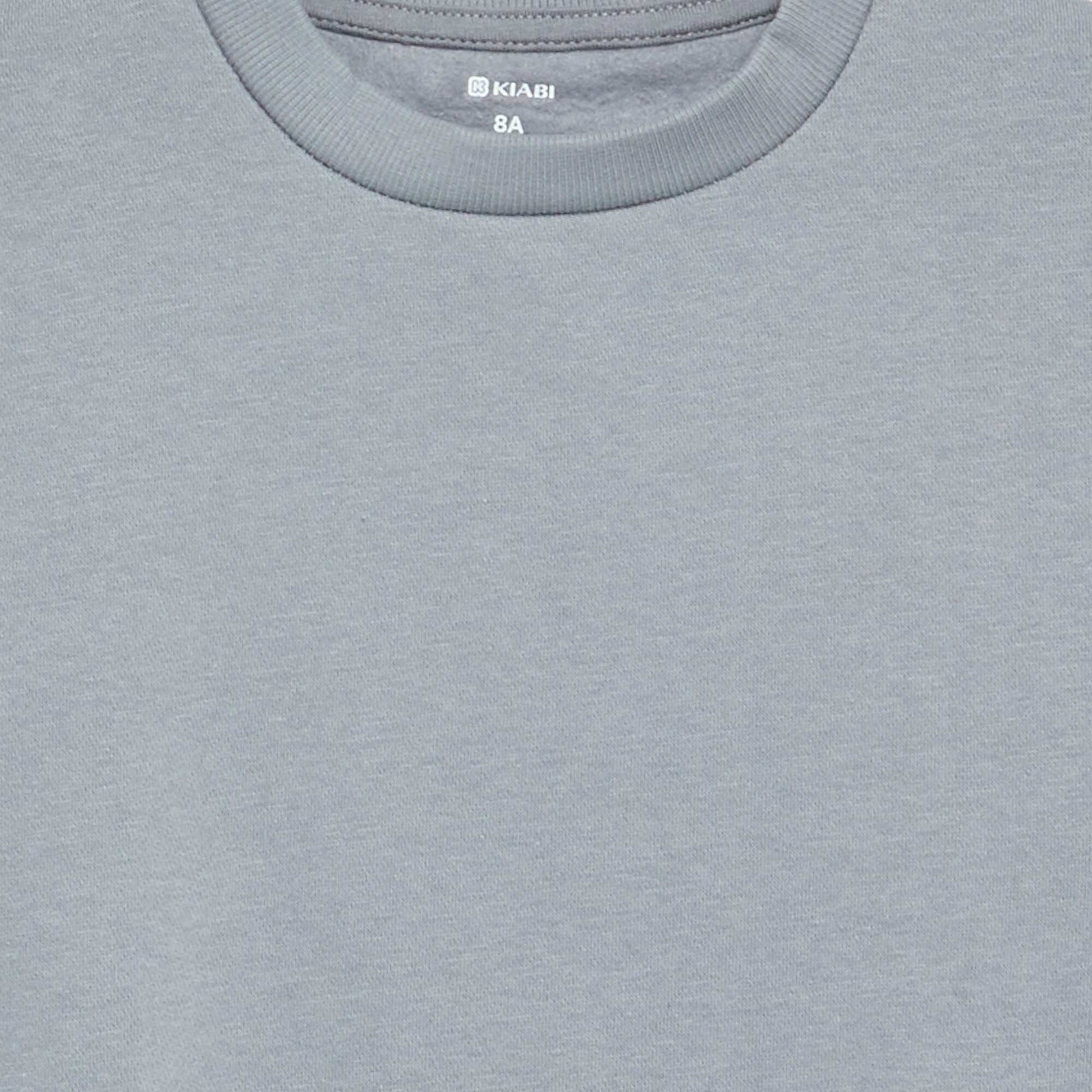 Plain brushed sweatshirt BLUE