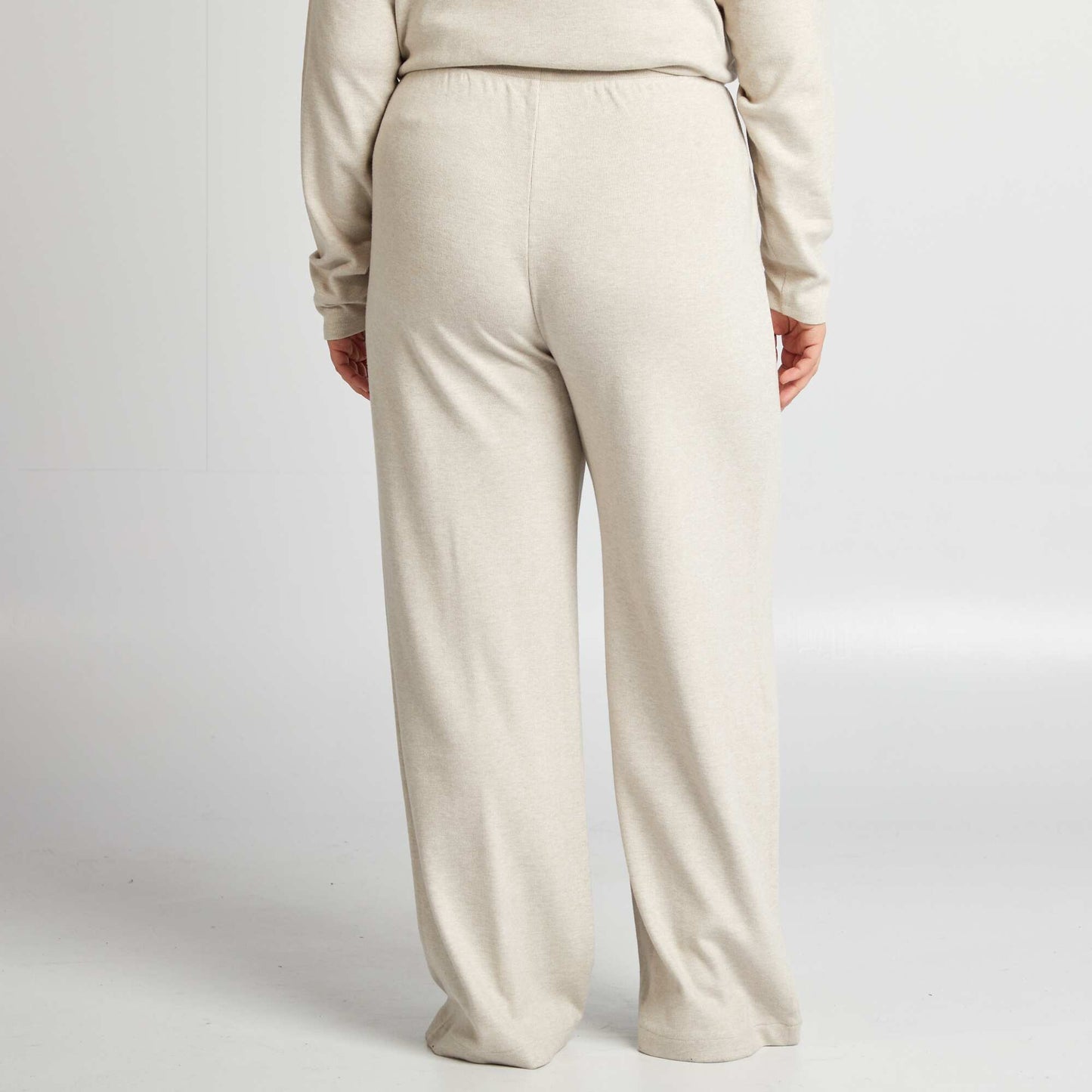 Soft knit trousers BEIGE