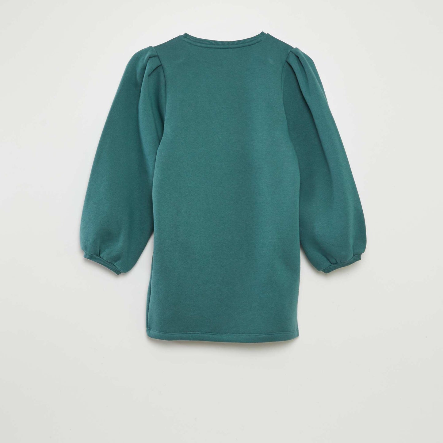 Plain sweatshirt dress GREEN