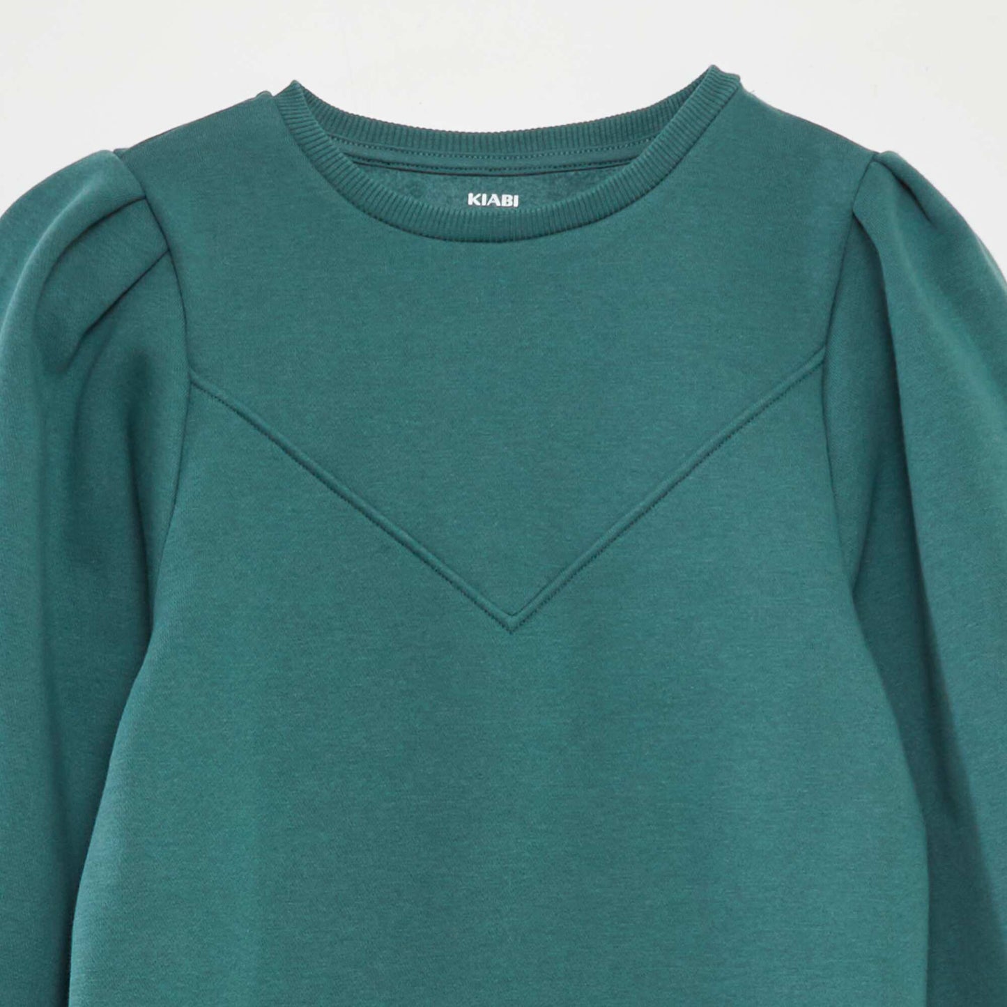 Plain sweatshirt dress GREEN