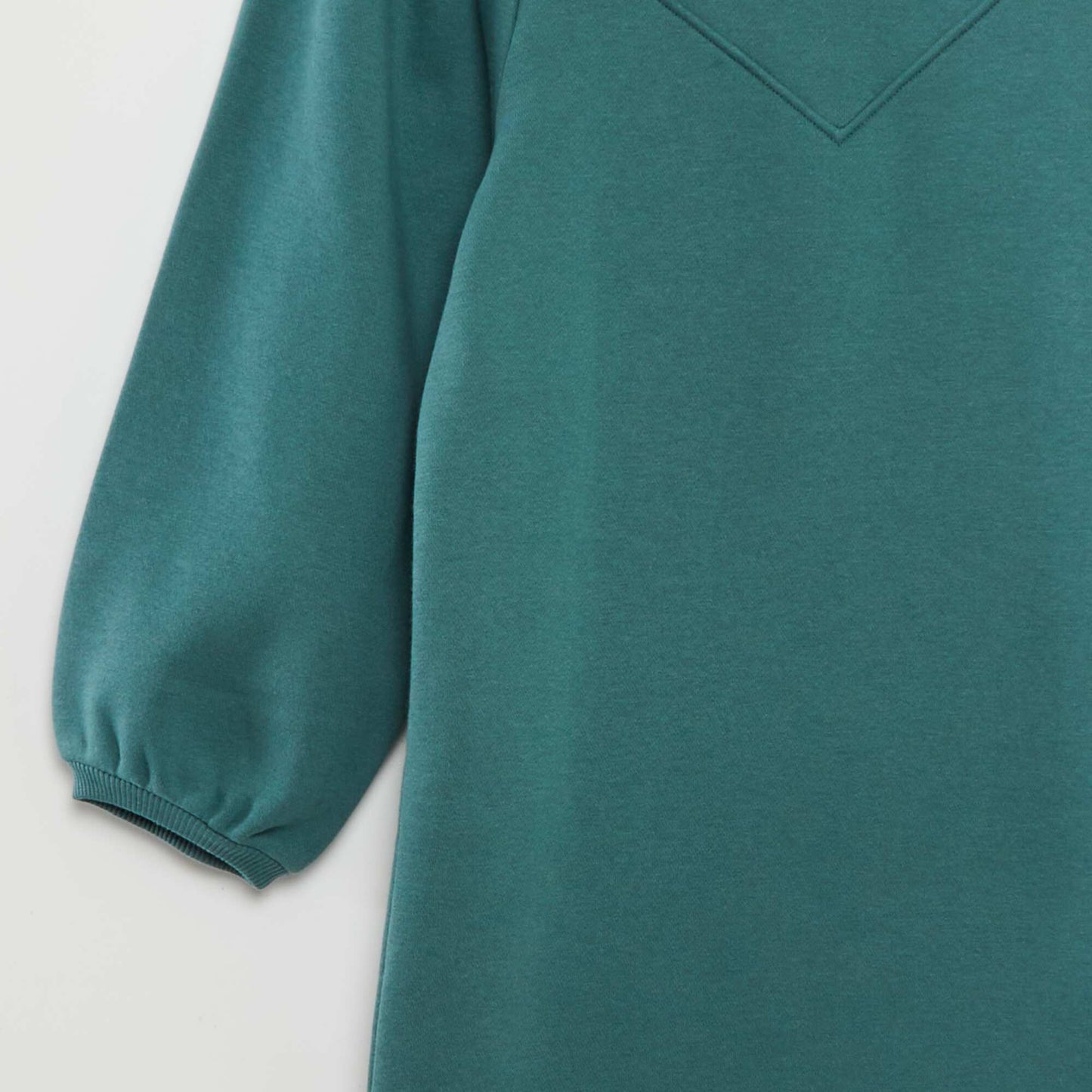 Plain sweatshirt dress GREEN