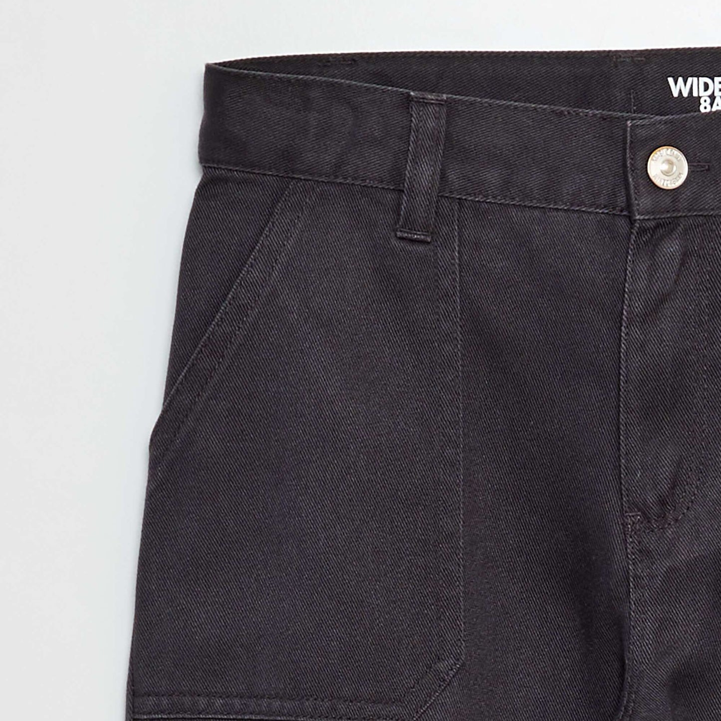 Multi-pocket twill trousers BLACK