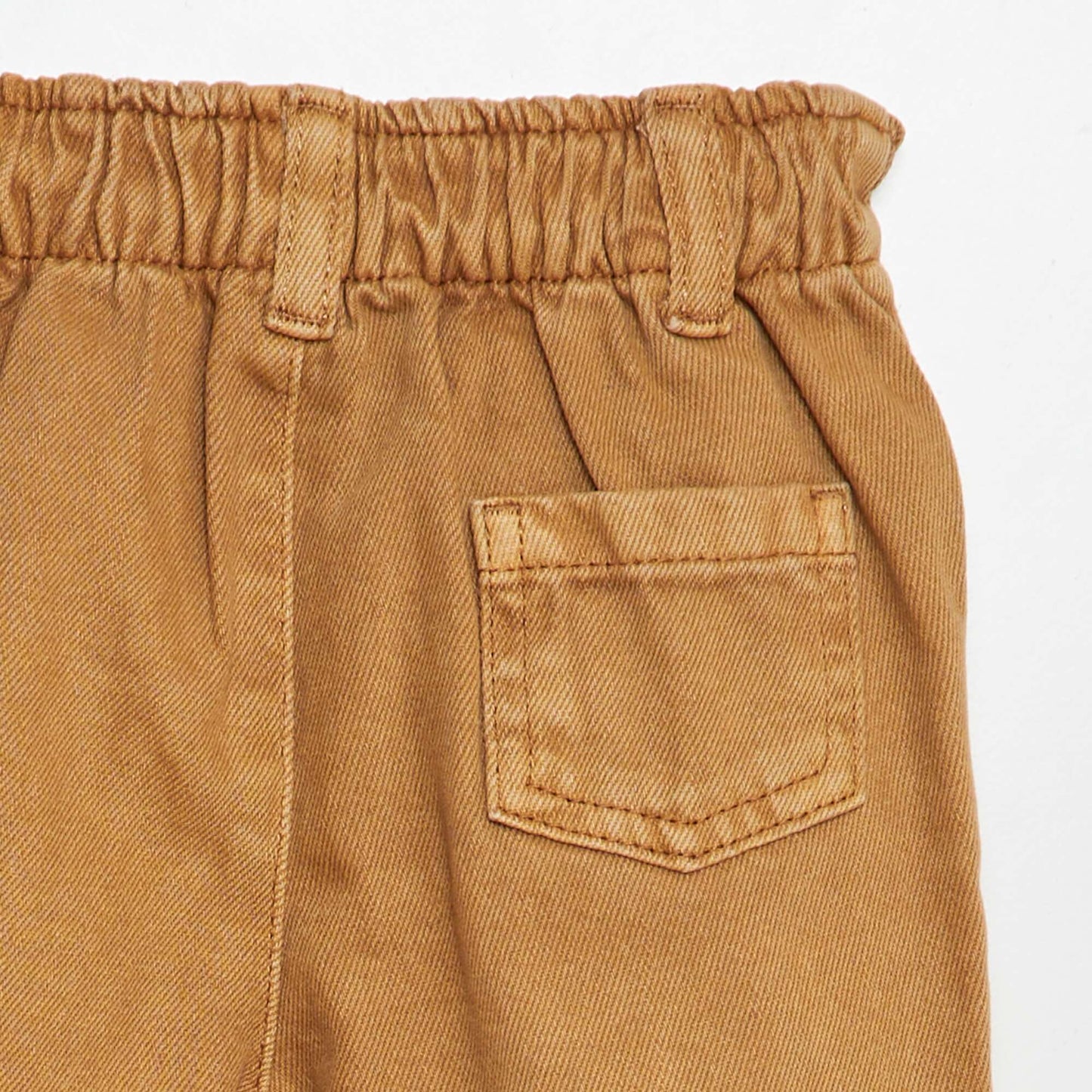 Paperbag twill trousers BEIGE