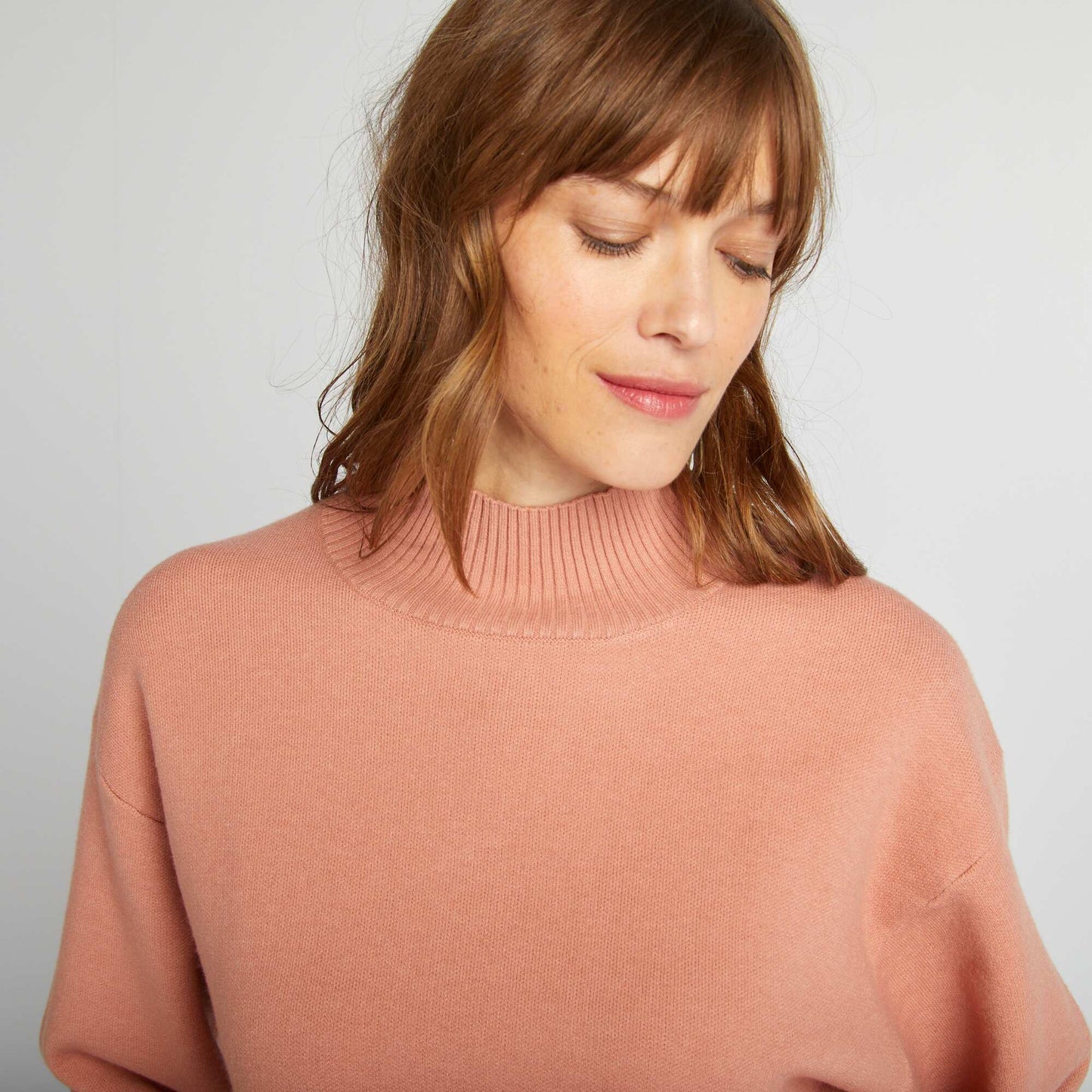 Slouchy cropped jumper pink