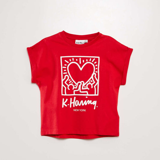 Keith Haring T-shirt - Valentine's Day RED