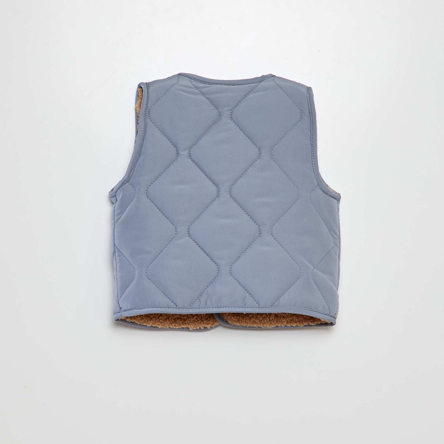 Faux fur-lined bodywarmer BLUE