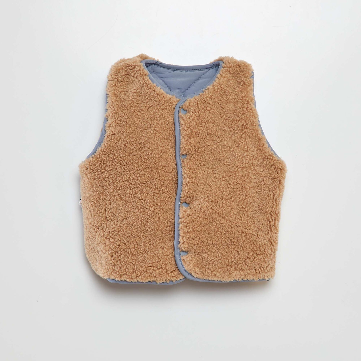 Faux fur-lined bodywarmer BLUE