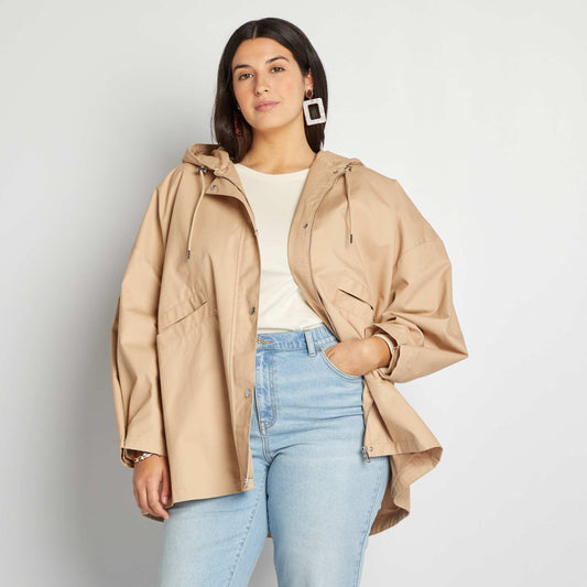 A-line hooded jacket BEIGE