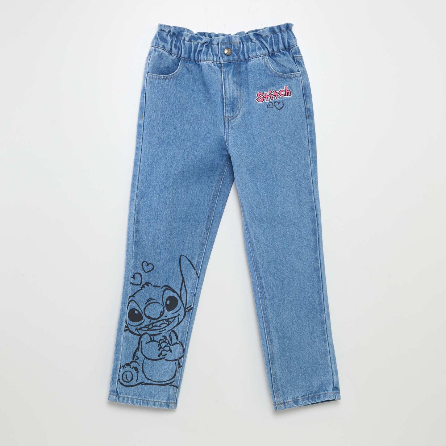 'Stitch' printed jeans BLUE