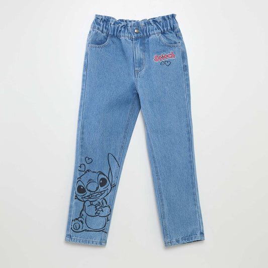 'Stitch' printed jeans BLUE