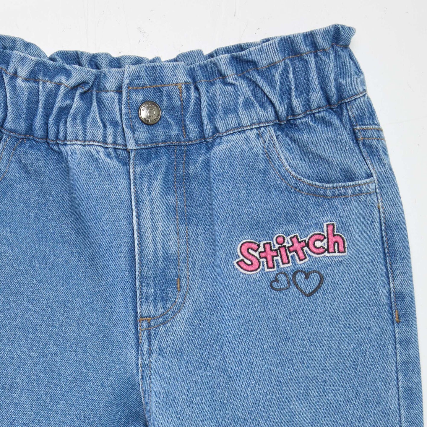 'Stitch' printed jeans BLUE