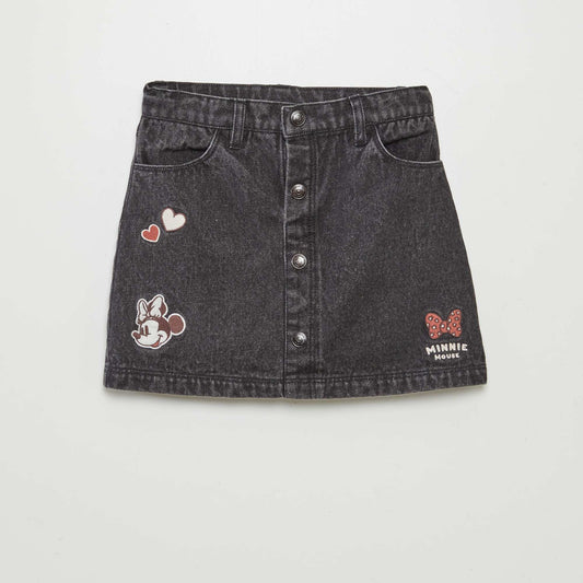 Minnie Mouse denim skirt BLACK