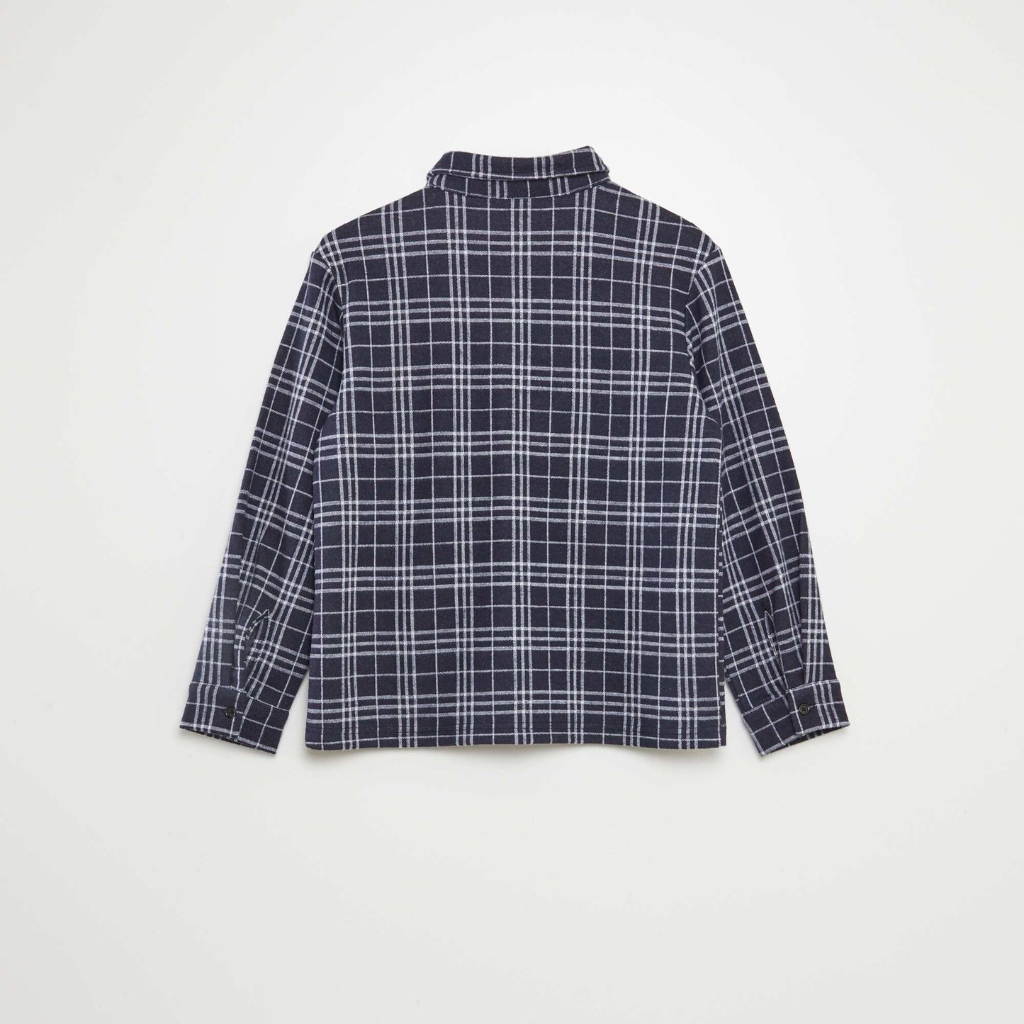 Checked flannel shirt BLUE