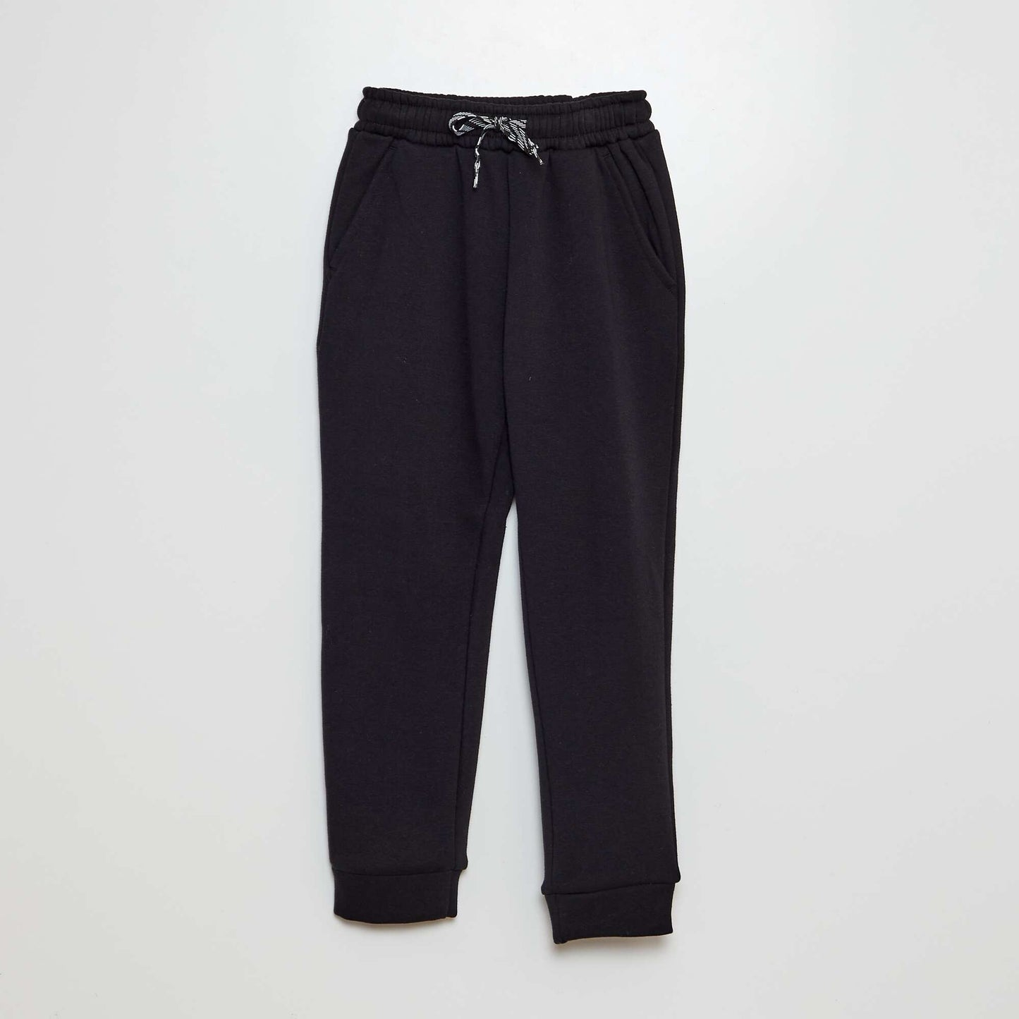 Joggers with velour lining black