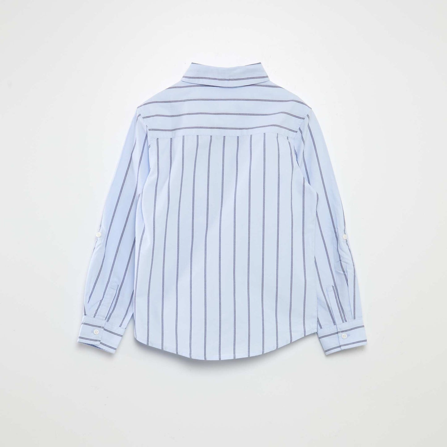 Striped poplin shirt WHITE