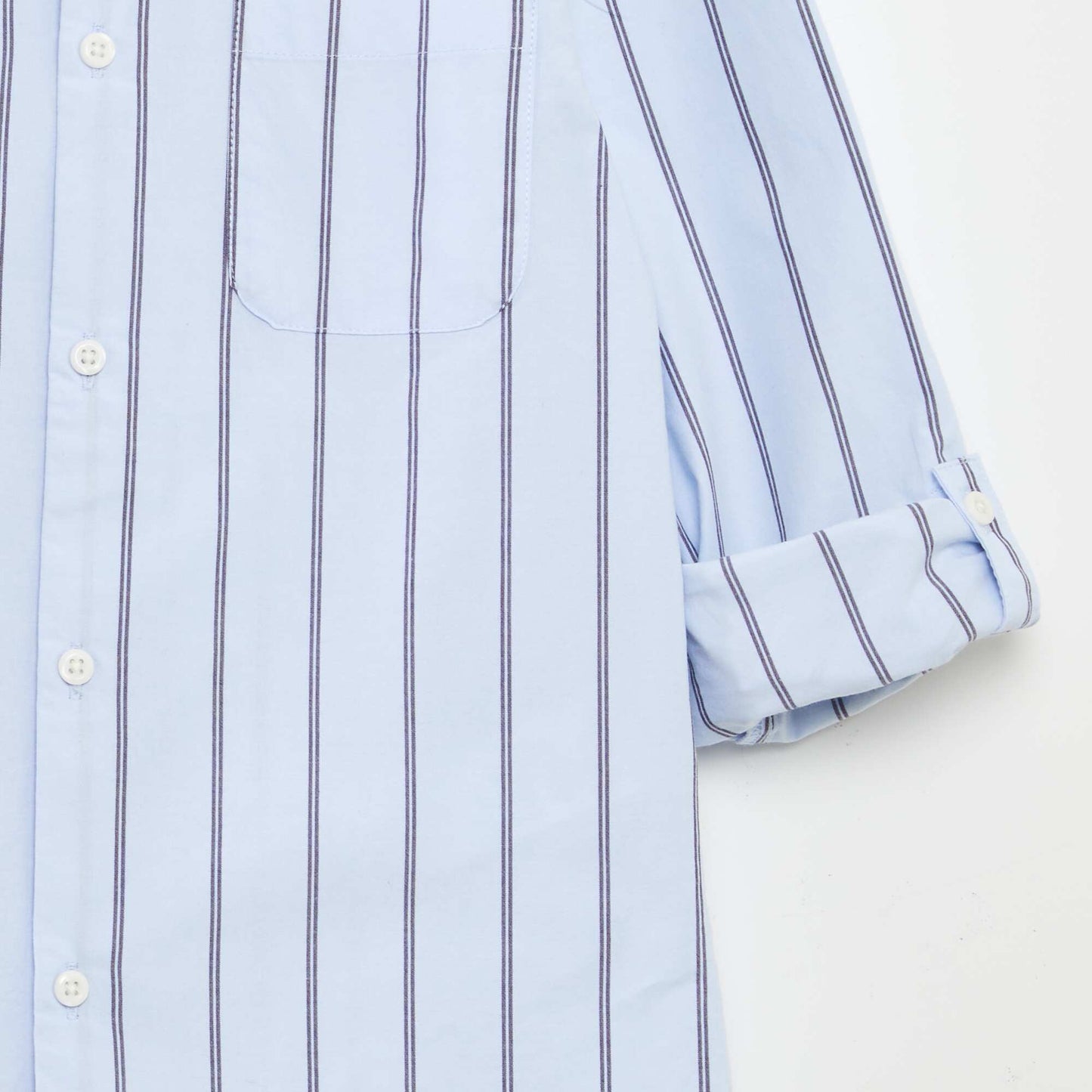 Striped poplin shirt WHITE