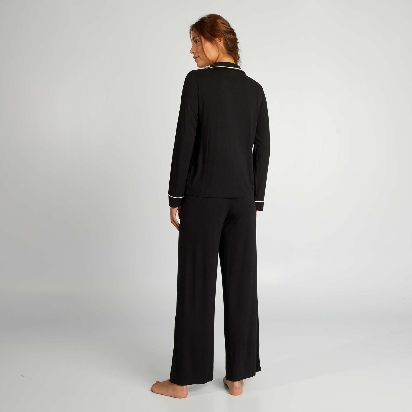 Long pyjamas - 2-piece set BLACK