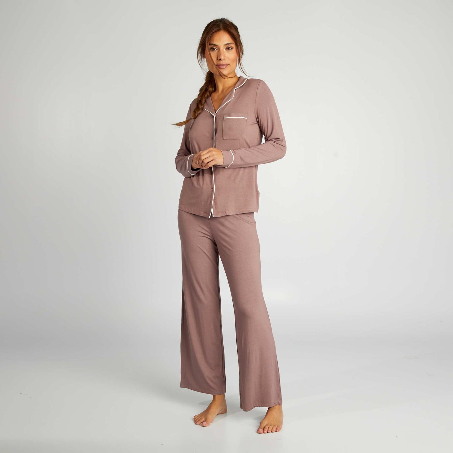 Long pyjamas - 2-piece set PURPLE