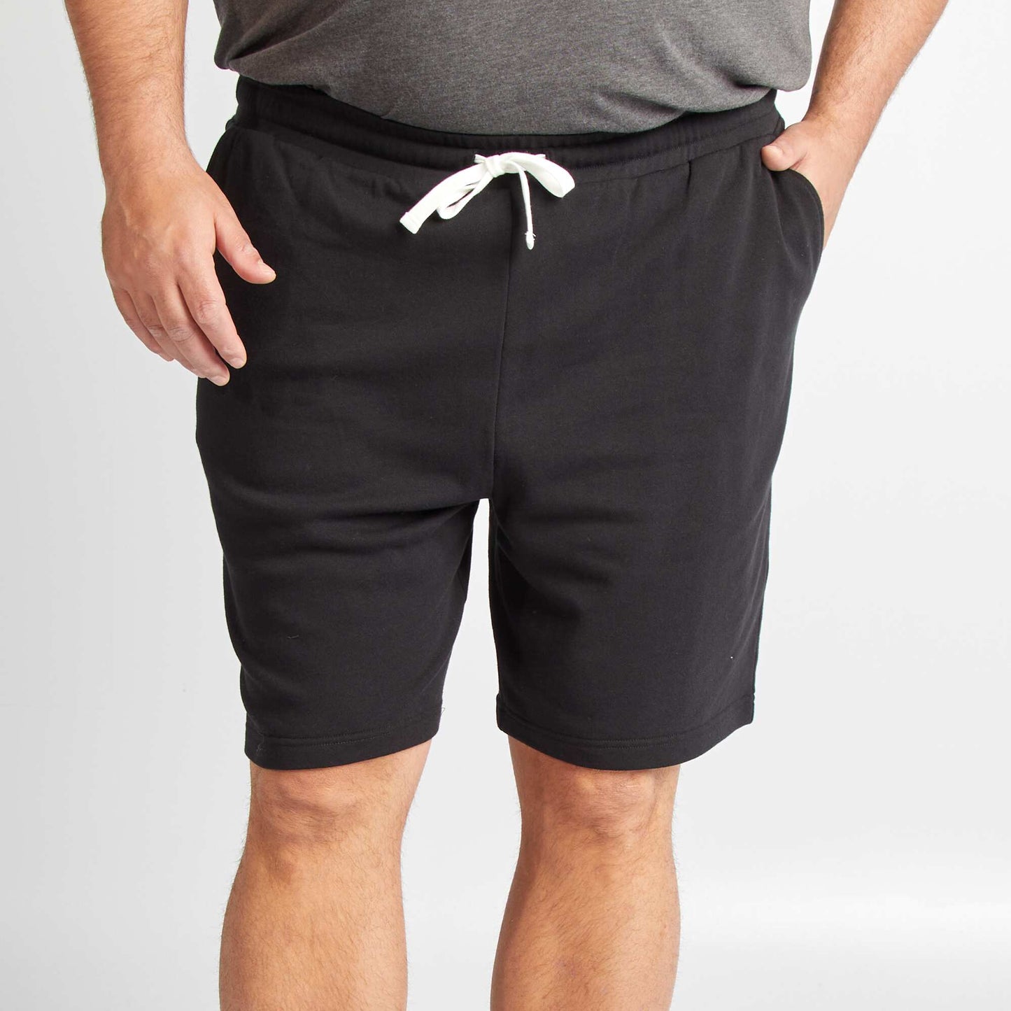 Sweatshirt fabric shorts black