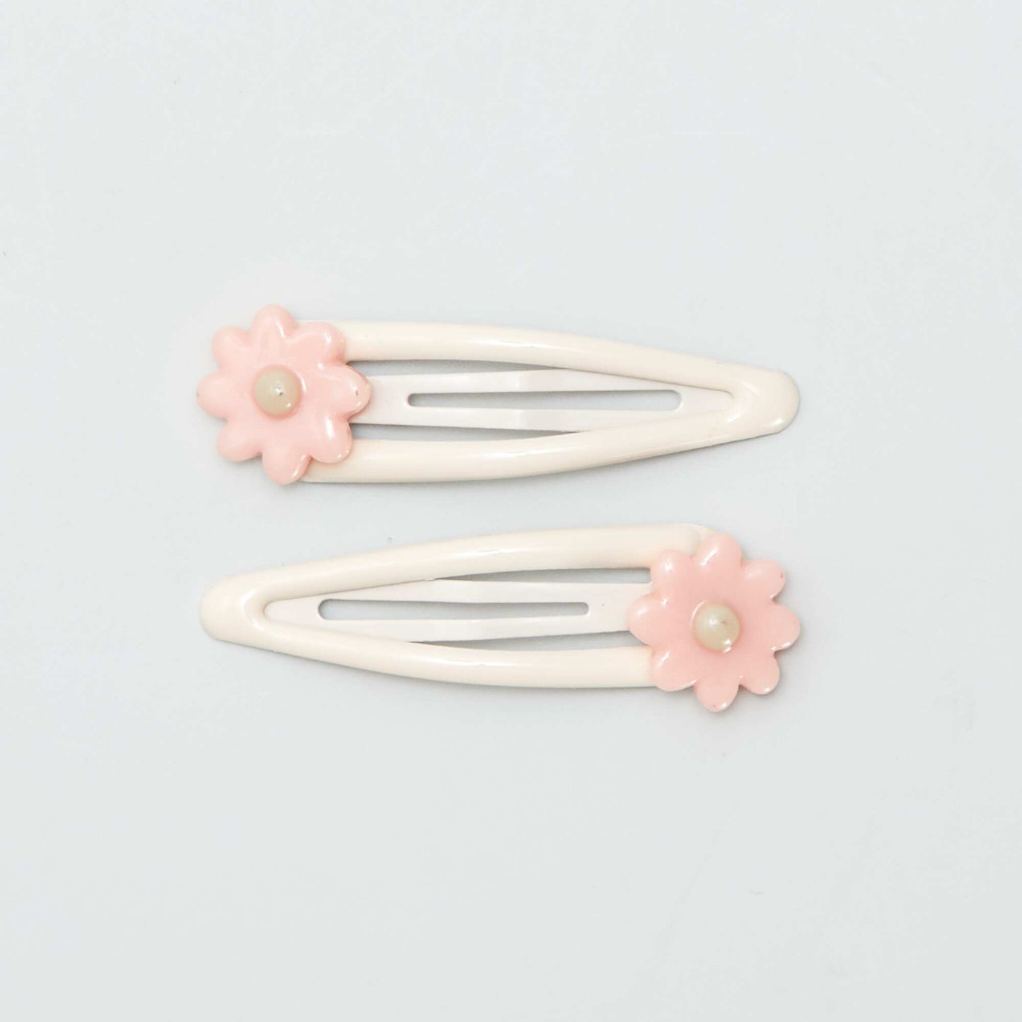 Pack of 6 snap hair slides PINK