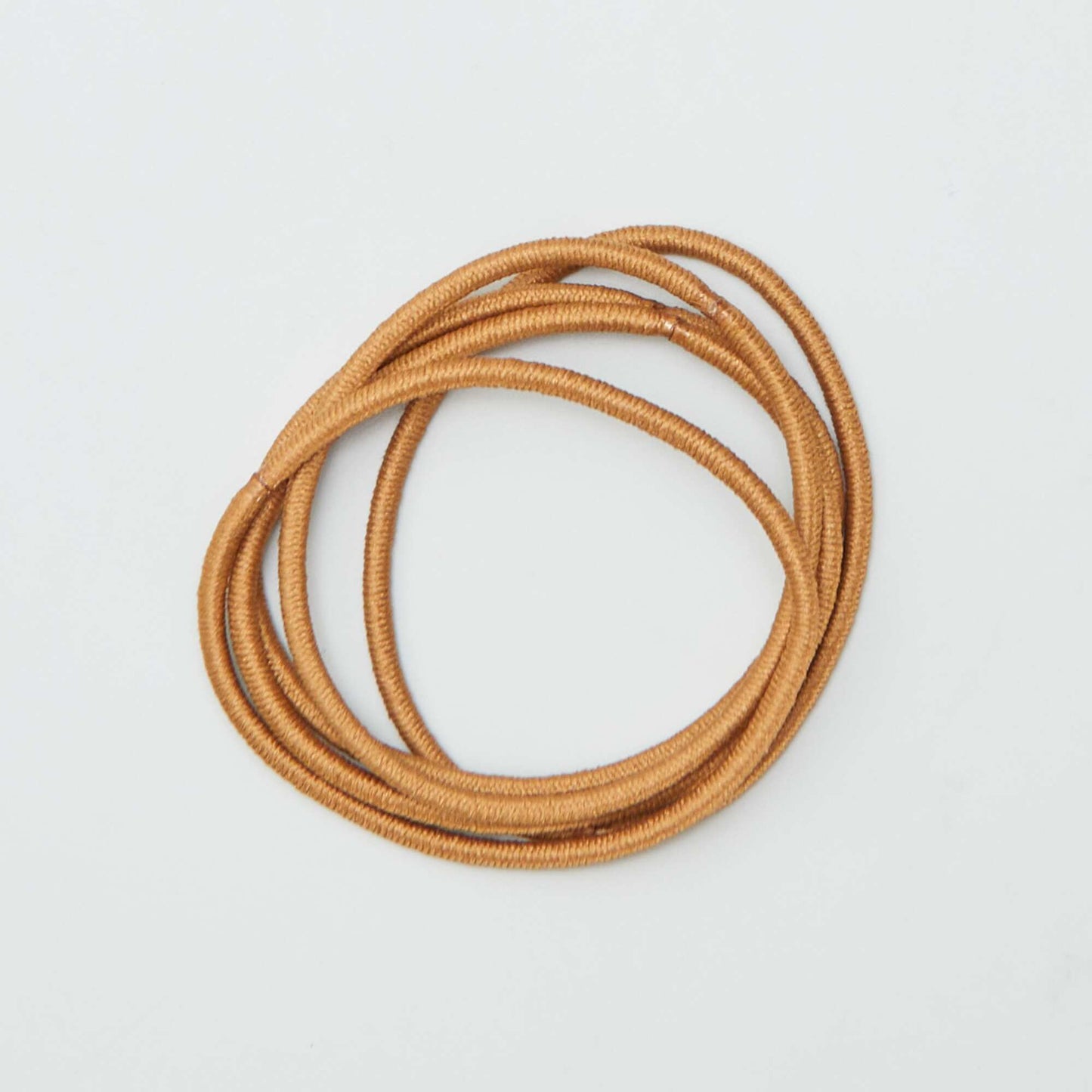 Pack of 20 thin elasticated hair bands BROWN