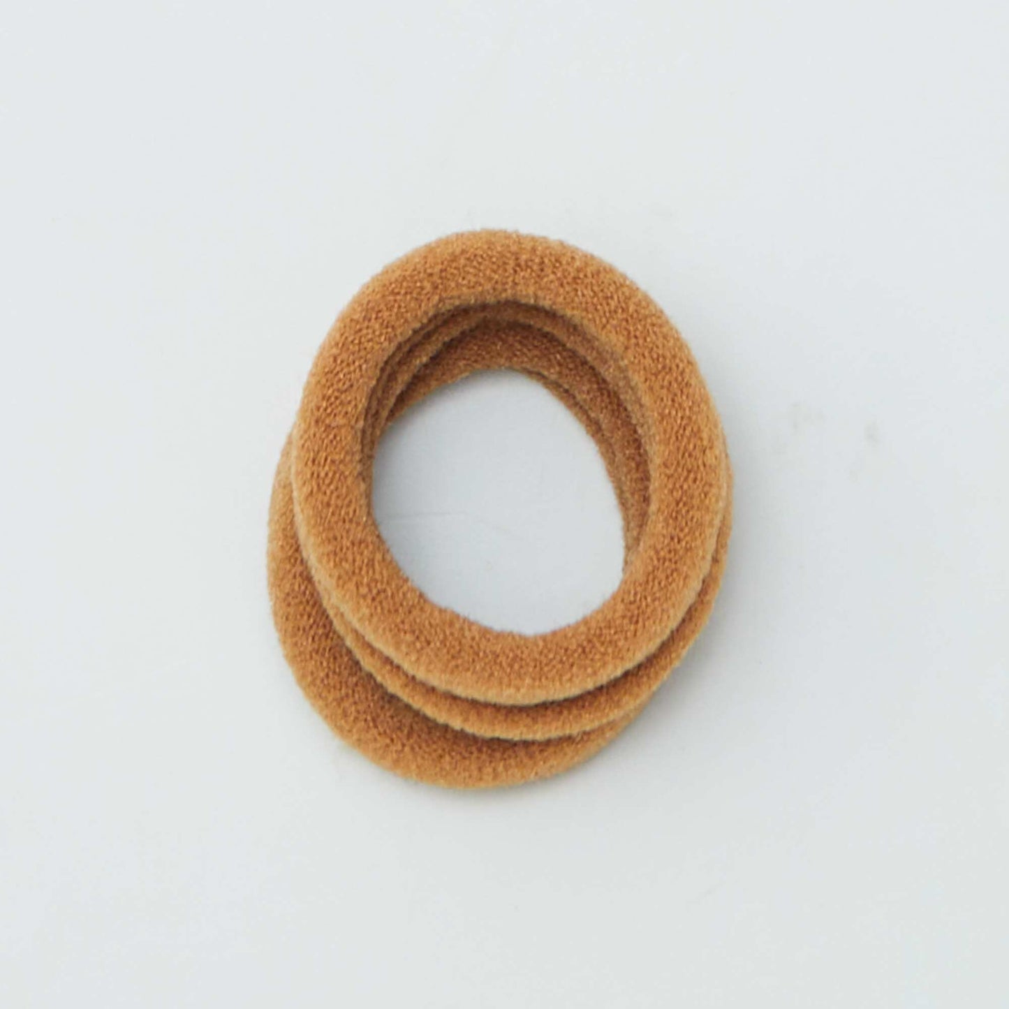 Pack of 10 foam hair elastics BROWN