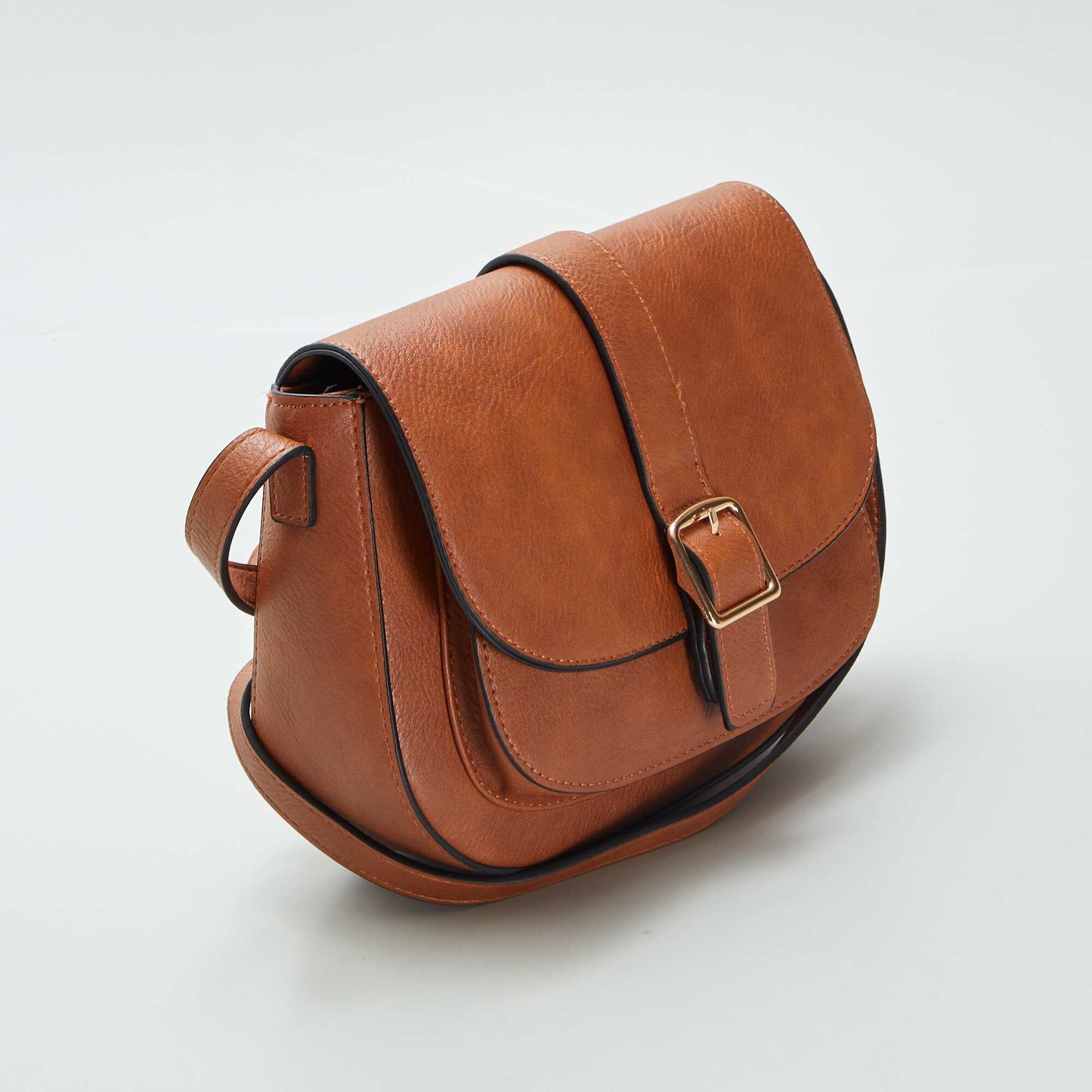 Shoulder bag with long strap BROWN