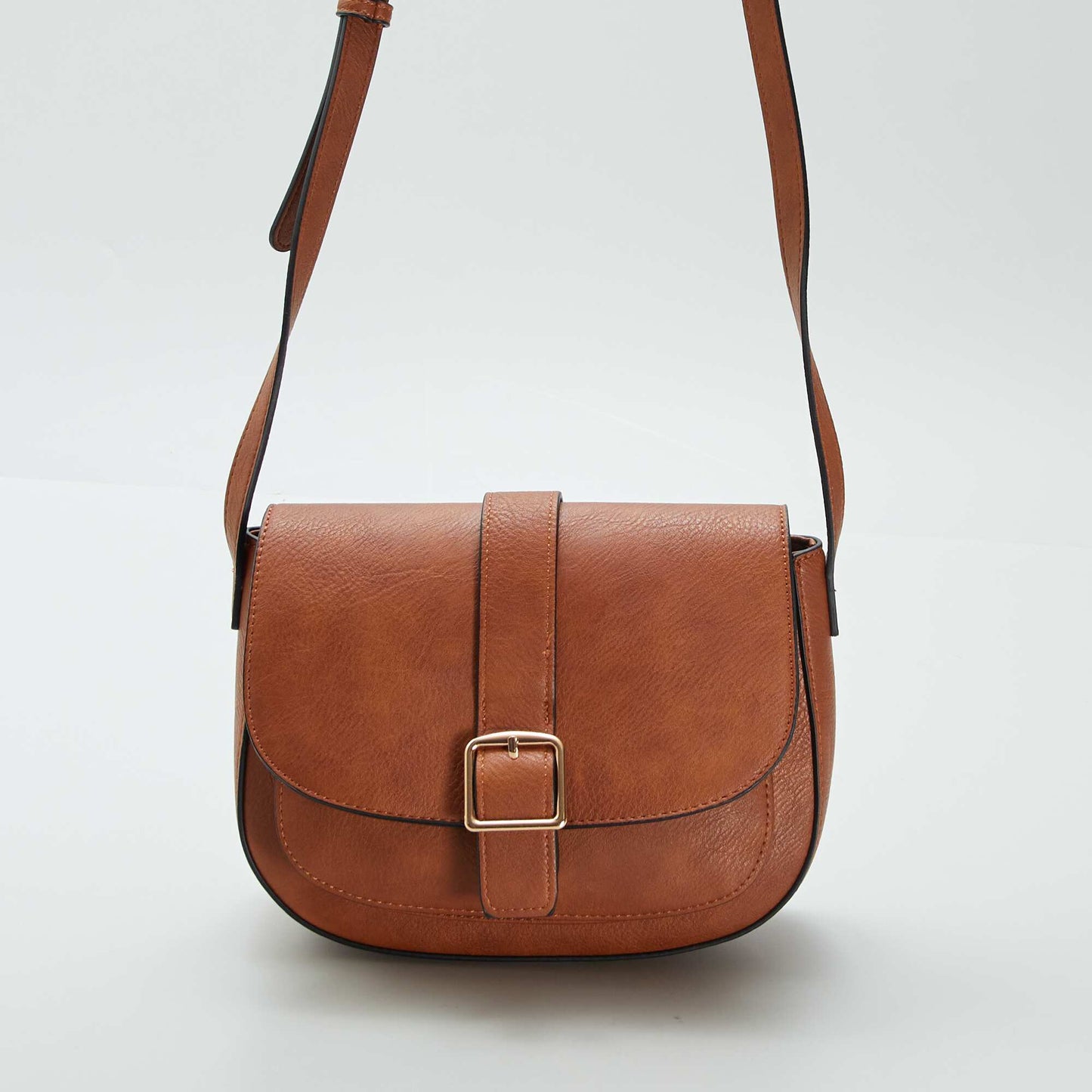 Shoulder bag with long strap BROWN