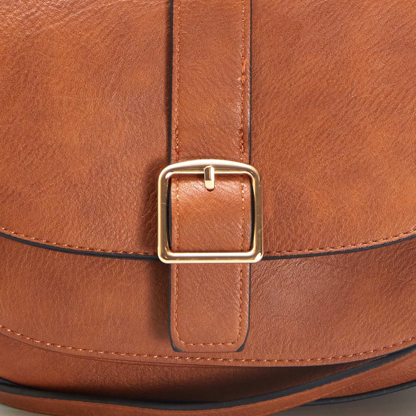 Shoulder bag with long strap BROWN