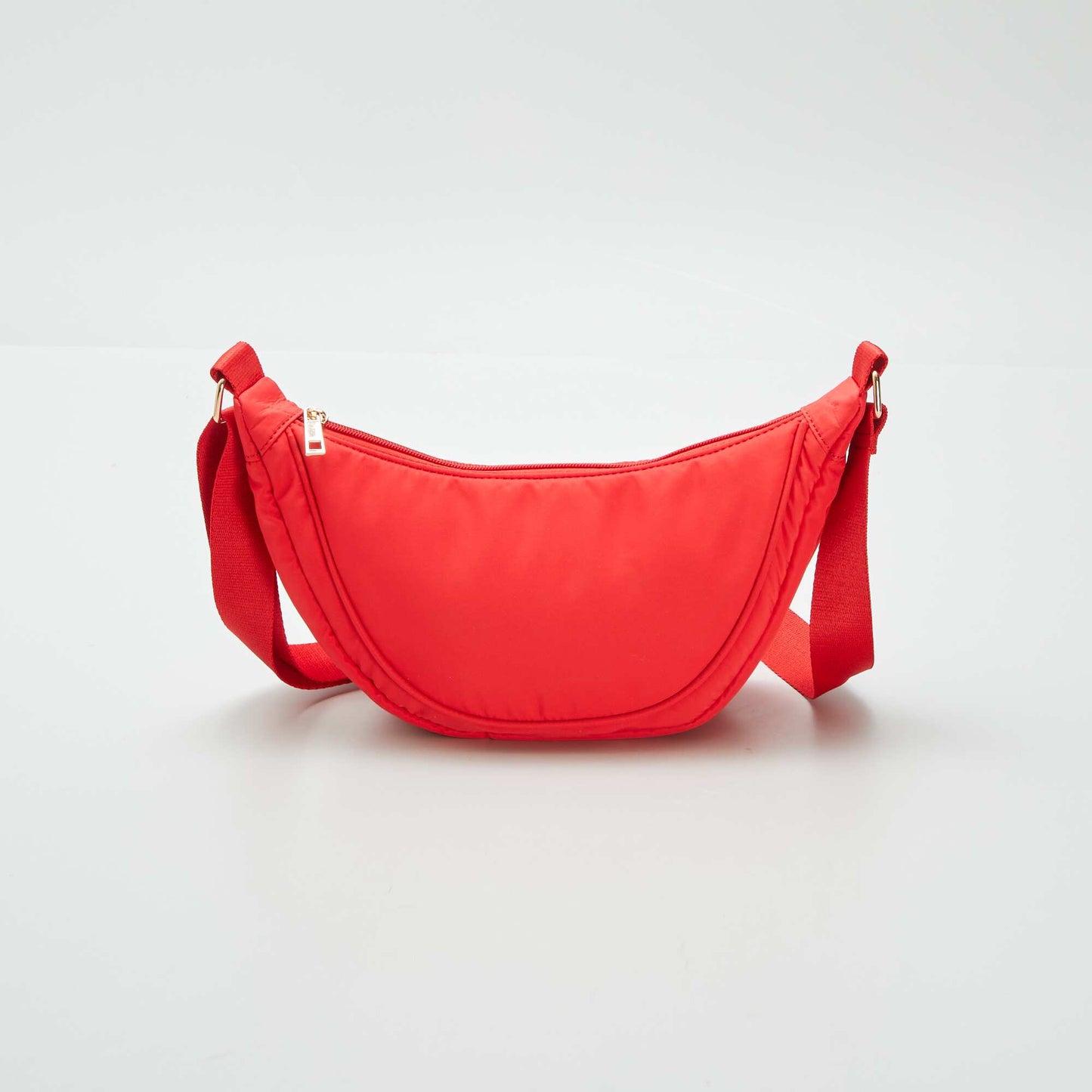 Nylon half-moon bag red