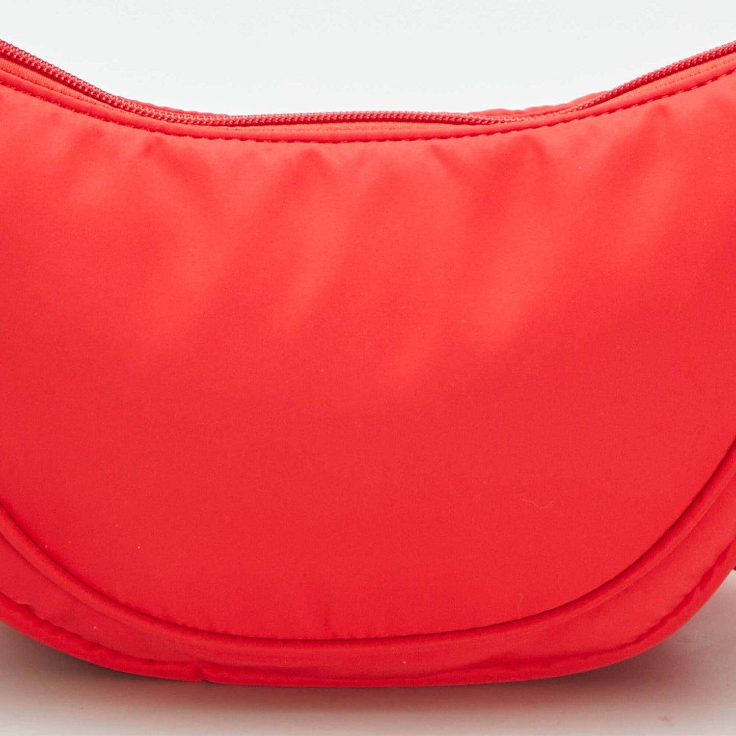 Nylon half-moon bag red