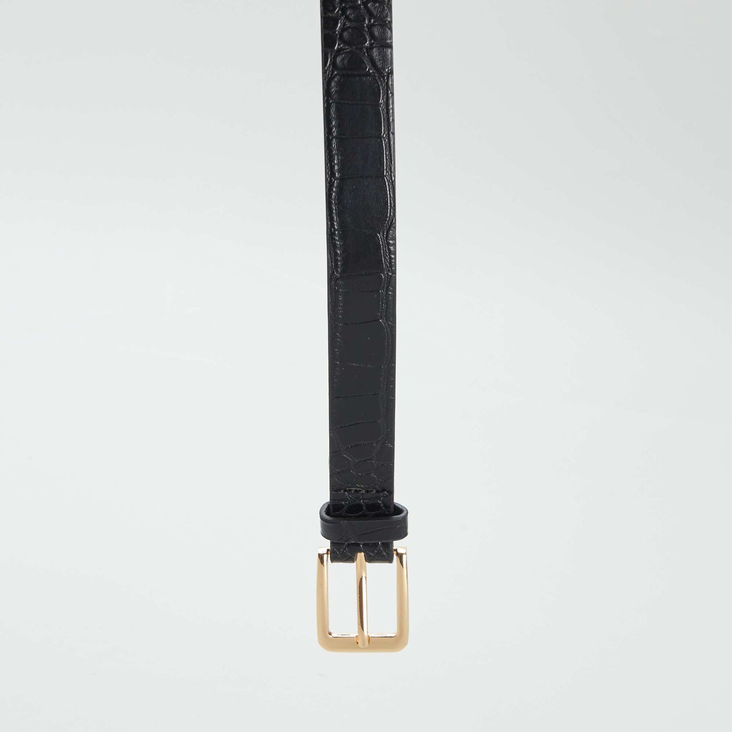 Skinny leopard print belt BLACK